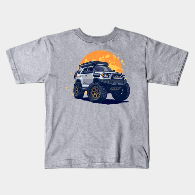 SUV Offroad Artwork Kids T-Shirt by Aiqkids Design